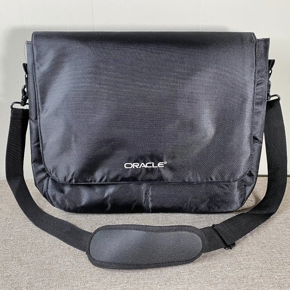 Oracle Laptop Messenger Bag Black Logo 16" x 12.5"